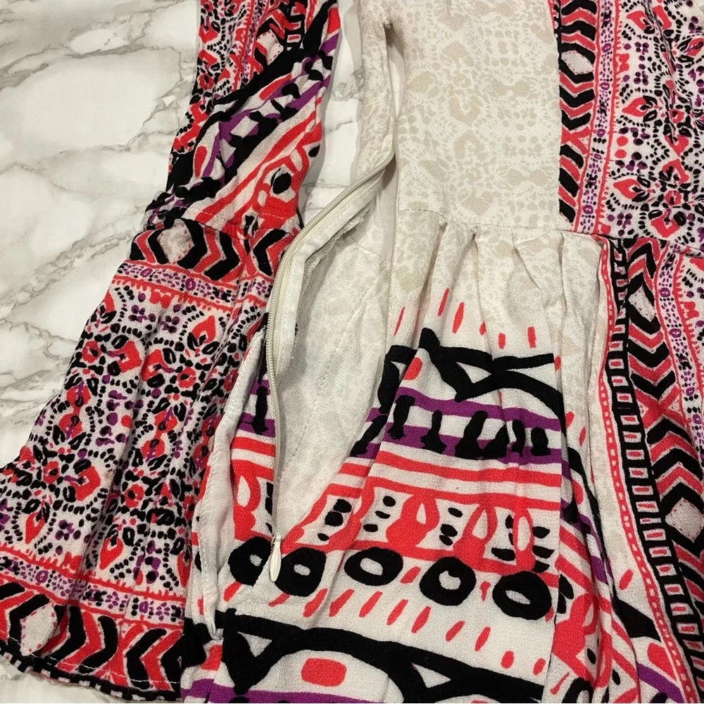 Free People Tegan Border Printed Mini Dress